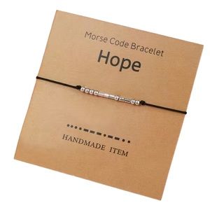 Handmade Morse Code HOPE Adjustable Bracelet